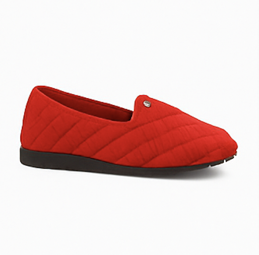 Red quilted slipper